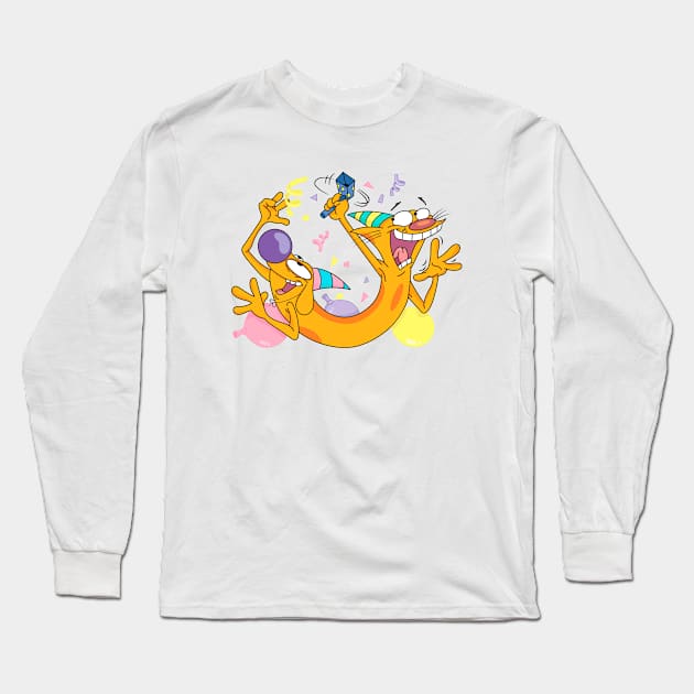 CatDog Birthday Long Sleeve T-Shirt by artxlife